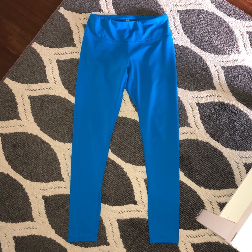 BLUE GYM YOGA LEGGINGS / SMALL / 90 DEGREE